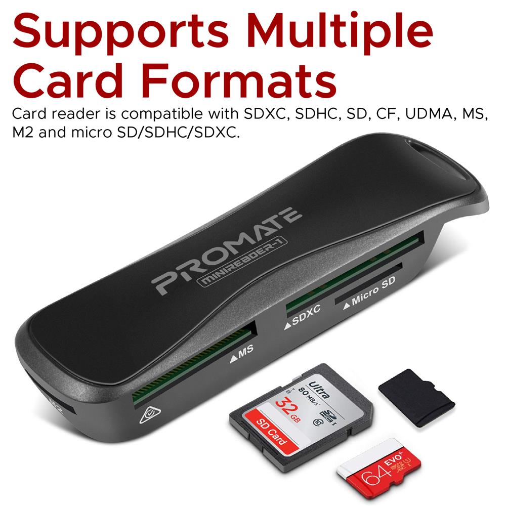 Promate Minireader-1, SD Card Reader
