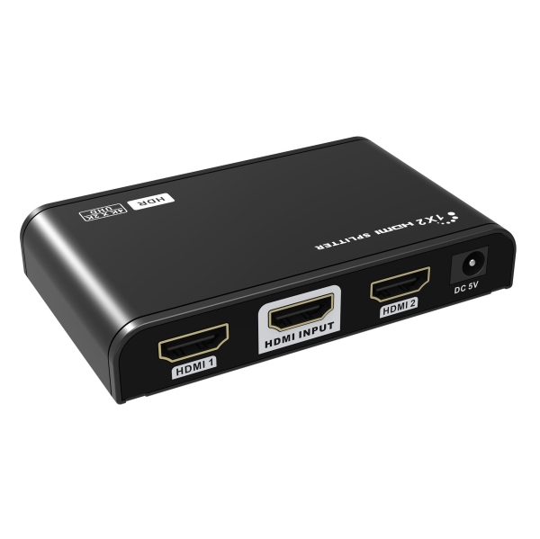 1-In-2-Out HDMI Splitter With HDR & EDID