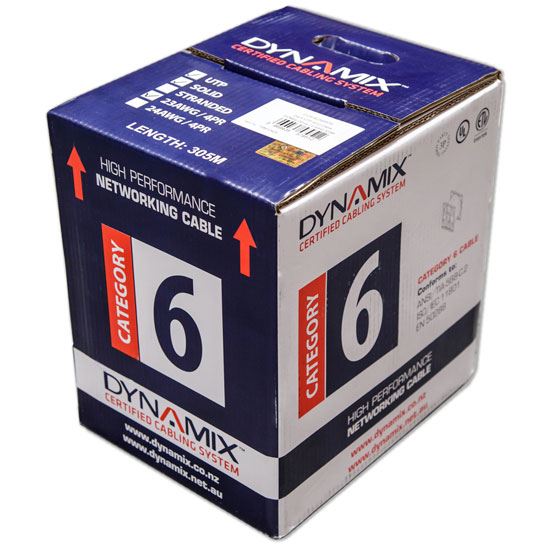 305m Cat6 White UTP SOLID Cable Roll