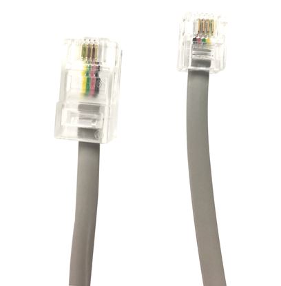Picture of DYNAMIX 5m RJ12 to RJ45 Cable - 4C All pins connected crossed,