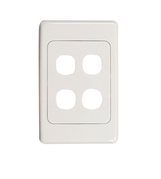 Picture of AMDEX Four Port RJ45 Face Plates AMDEX style.