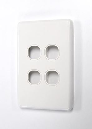 Picture of AMDEX Switch Plate ONLY. 4 Gang WPC Series Wall Face Full Cover