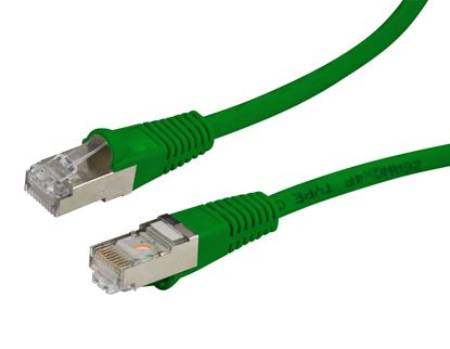 Picture of DYNAMIX 1m Cat6A Green SFTP 10G Patch Lead. (Cat6 Augmented) 500MHz