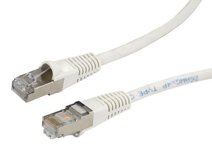 Picture of DYNAMIX 0.5m Cat6A White SFTP 10G Patch Lead. (Cat6 Augmented) 500MHz