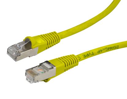 Picture of DYNAMIX 1.5m Cat6A Yellow SFTP 10G Patch Lead. (Cat6 Augmented) 500MHz