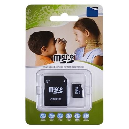 Picture of 16GB Micro SD High-Speed Certified Flash Card with Adapter