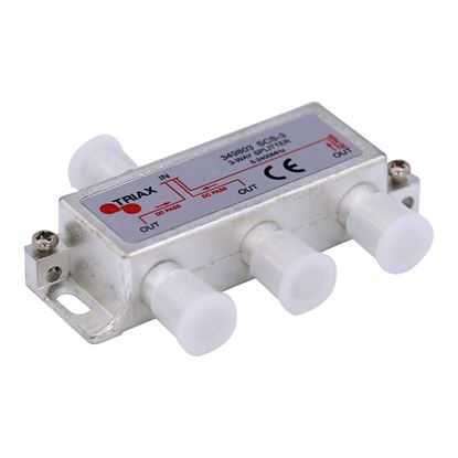 Picture of TRIAX RF 3-Way Splitter 5~2400MHz. All ports power pass - diode
