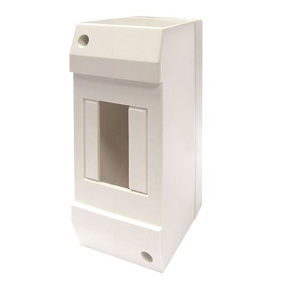 Picture of TRADESAVE Surface DIN Rail Enclosure, 2 Pole. Moulded Base
