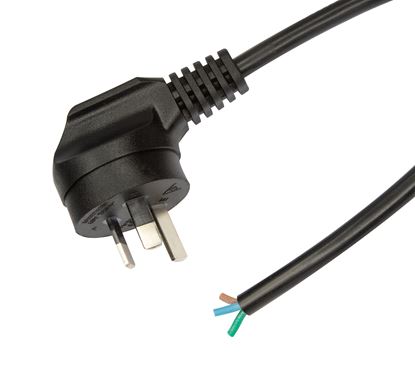 Picture of DYNAMIX 3M 3-Pin Right Angled Plug to Bare End, 3 Core 1mm Cable,