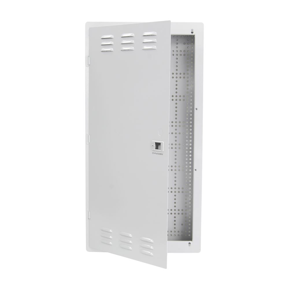 28'' FTTH Network Enclosure Recessed Wall Mount with Vented Lid Cable & Dual GPO Knock outs.