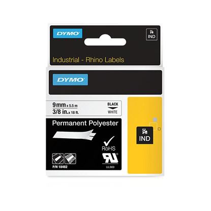 Picture of DYMO Genuine Rhino Industrial Labels -Permanent Polyester 9mm,