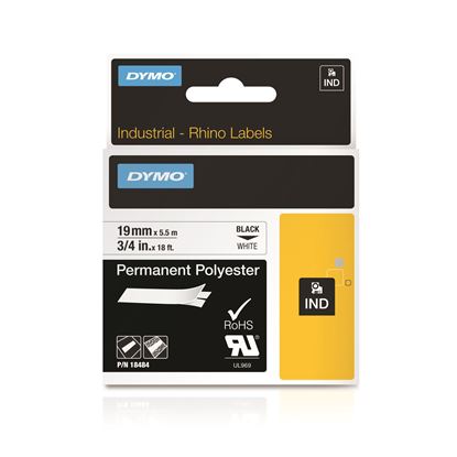 Picture of DYMO Genuine Rhino Industrial Labels -Permanent Polyester 19mm,