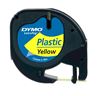 Picture of DYMO Genuine LetraTag Labeller Plastic Tape. 12mm Black on Yellow.