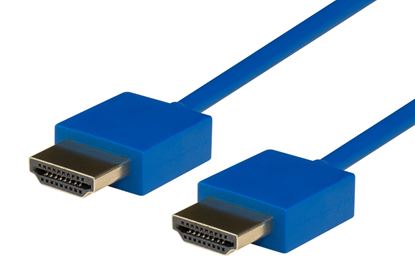 Picture of DYNAMIX 3M HDMI BLUE Nano High Speed With Ethernet Cable. Designed