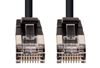 Picture of DYNAMIX 0.5m Cat6A S/FTP Black Ultra-Slim Shielded 10G Patch Lead