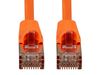 Picture of DYNAMIX 0.5m Cat6A S/FTP Orange Slimline Shielded 10G Patch Lead.