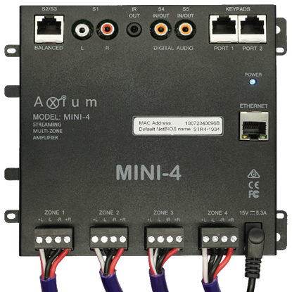 Picture of AXIUM MINI 4 Multiroom / Streaming Amplifier, 4 POWERED ZONES