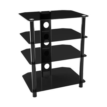 Picture of BRATECK 4-Tier Glass Hi-Fi Entertainment Unit. 40kg Max load.