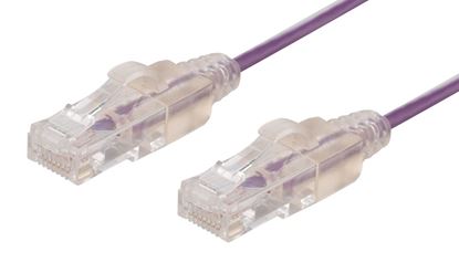 Picture of DYNAMIX 0.75m Cat6A 10G Purple Ultra-Slim Component Level UTP