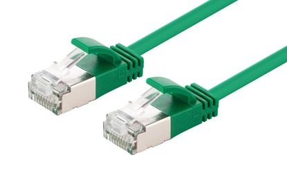 Picture of DYNAMIX 1.25m Cat6A S/FTP Green Ultra-Slim Shielded 10G Patch Lead