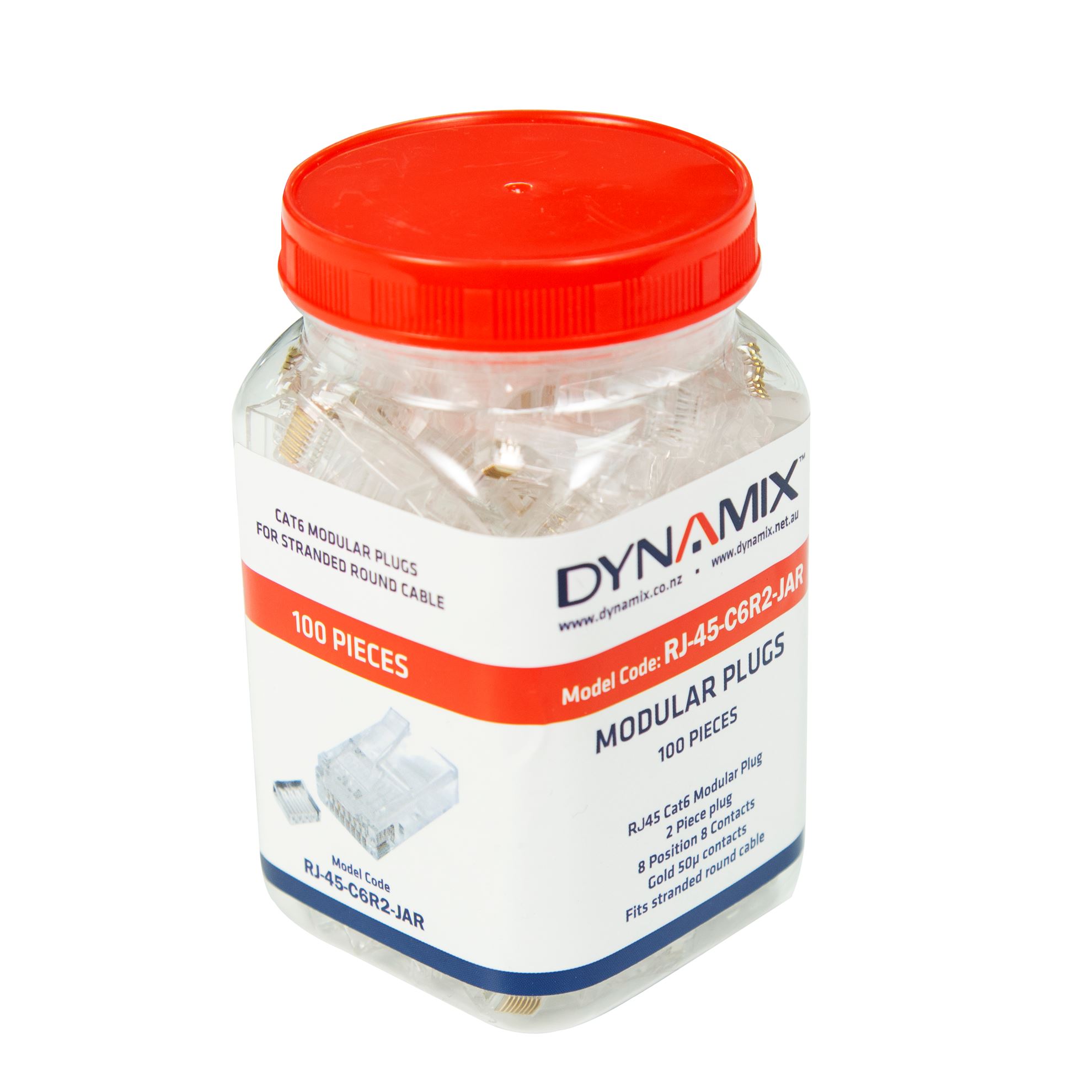 Cat 6 RJ-45 Plug 100pc Jar