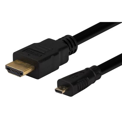 Picture of DYNAMIX 1m HDMI to HDMI Micro Cable v1.4. Max Res: 4K@30Hz. Colour