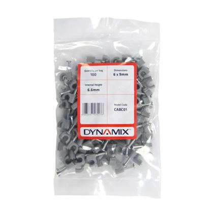 Picture of DYNAMIX Cable Clip (Bags of 100 pcs). Width: 6mm, Height: 9mm,