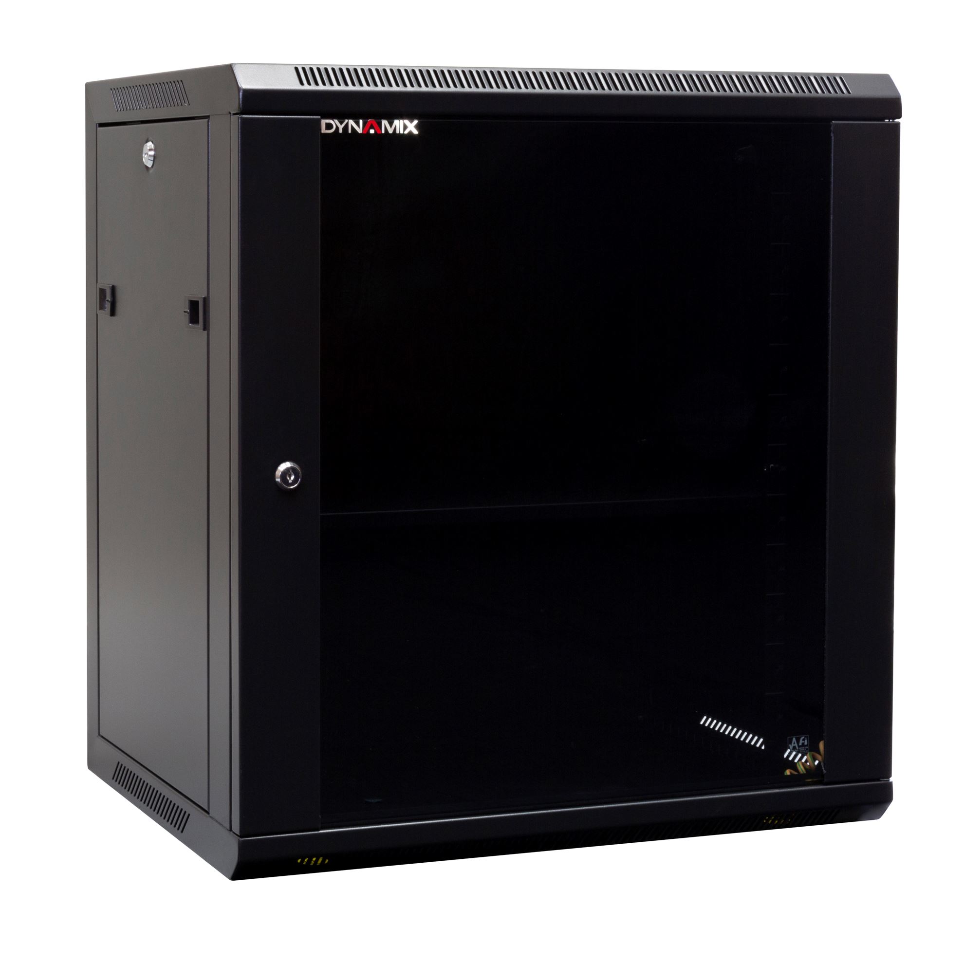 12RU Wall Mount Cabinet 450mm Deep (600 x 450 x 635mm).Incl. 1x Fixed Shelf & 2x Fans, 10x Cage Nuts