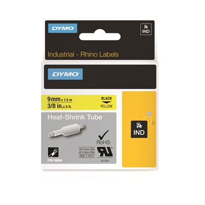 Picture of DYMO Genuine Rhino Industrial Labels- Heat Shrink Tube 9mm Black