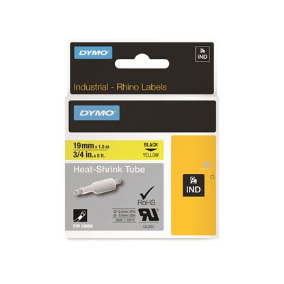 Picture of DYMO Genuine Rhino Industrial Labels-Heat Shrink Tube 19mm Black