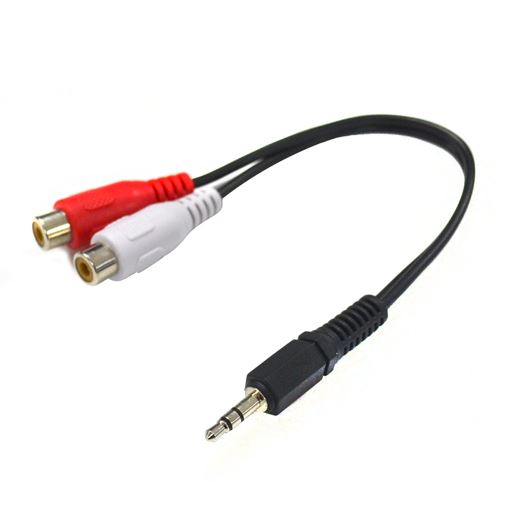 200mm Stereo 3.5mm Male to 2 RCA Female Cable