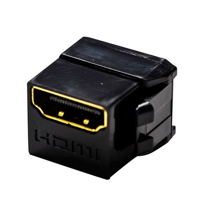 Picture of DYNAMIX HDMI 2.0 Keystone Coupler Length 19.2mm, Gold-Plated, BLACK