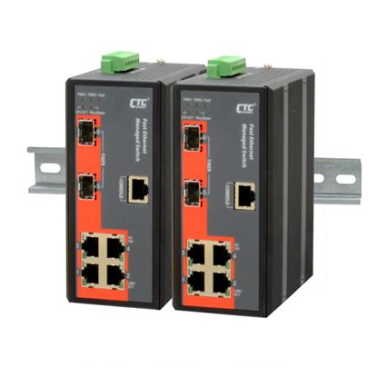 Picture of CTC UNION 4 Port Fast Ethernet Managed Switch. -10~60C.