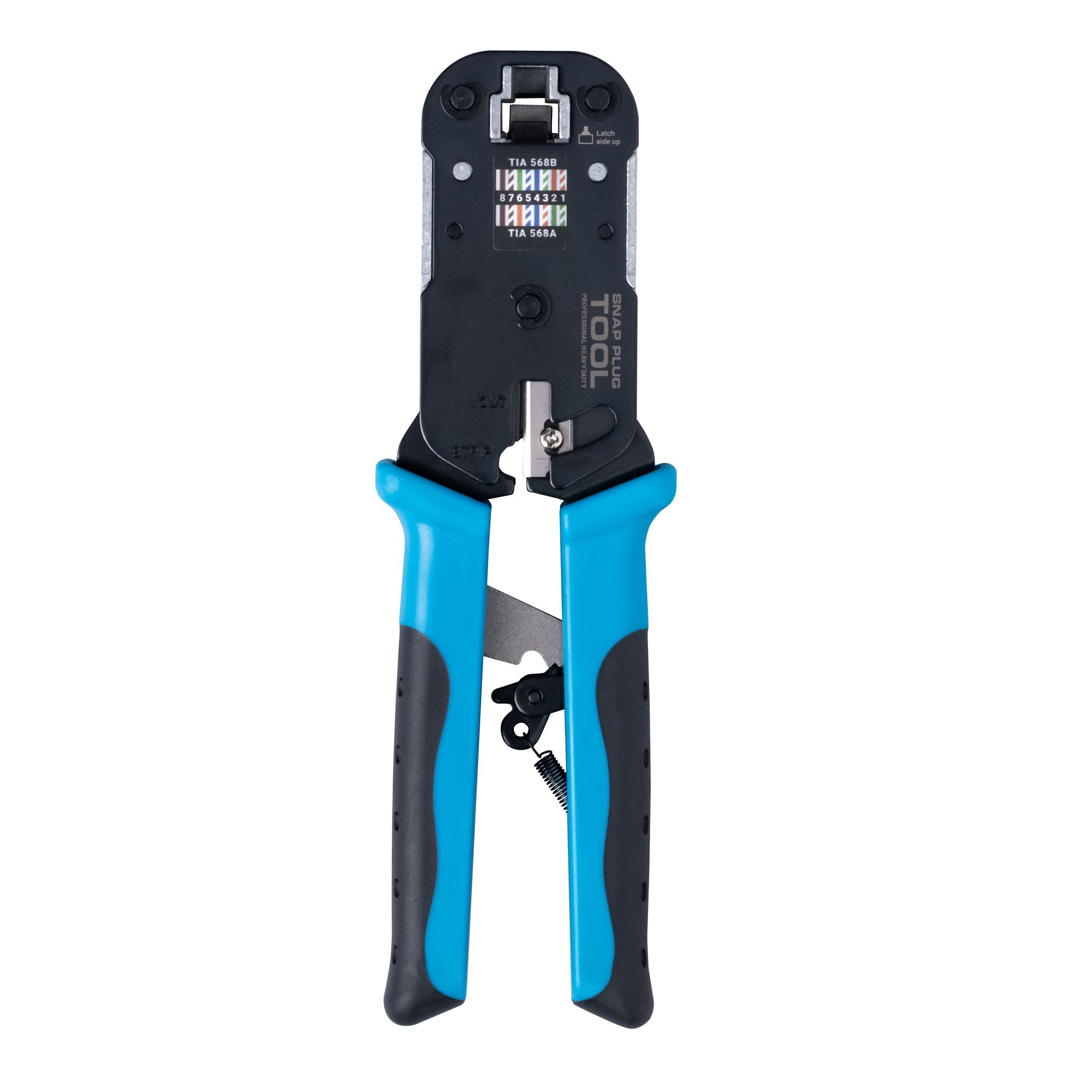 Heavy Duty Push Through Crimper with Built-in Stripping &