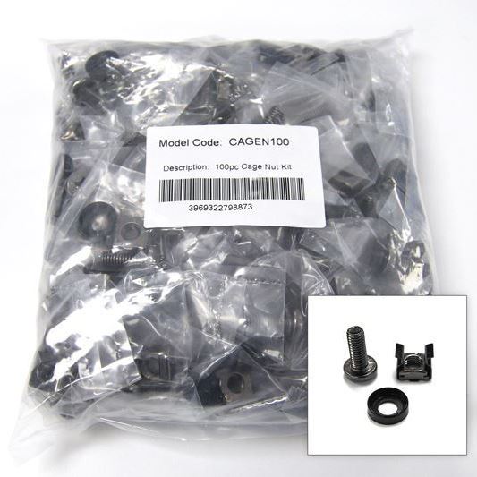 CAGE NUT BLACK M6 (100pk)