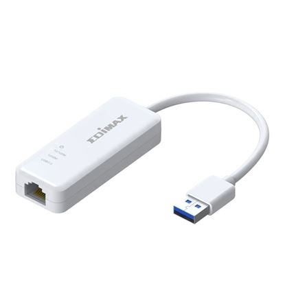 Picture of EDIMAX USB 3.0 to Gigabit Adapter. No External Power Adapter Required.