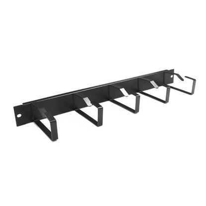 Picture of DYNAMIX 19' 1RU 105mm Deep Metal Cable Management Bar. Supplied
