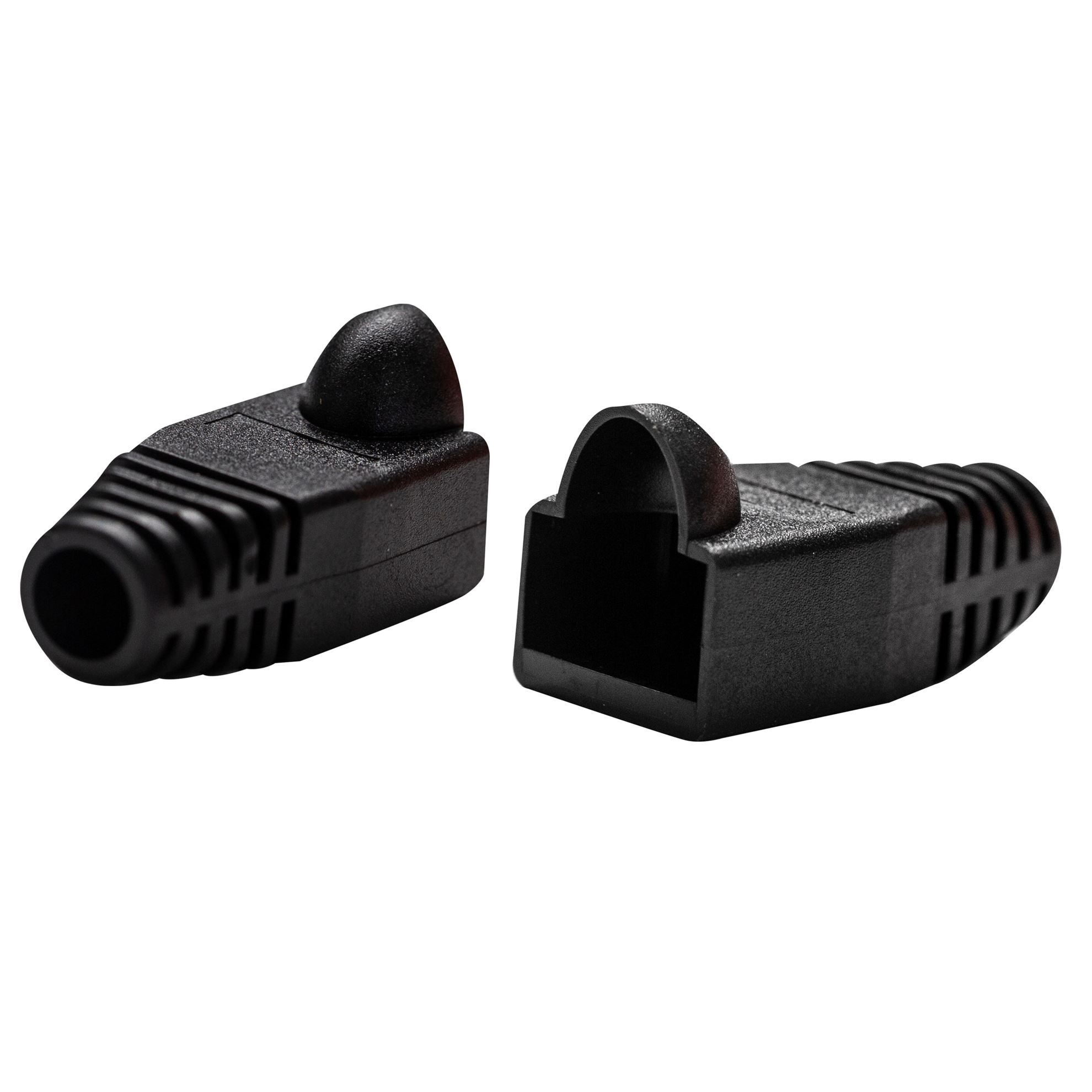 RJ45 Strain Relief Boot Black- 20pc Bag