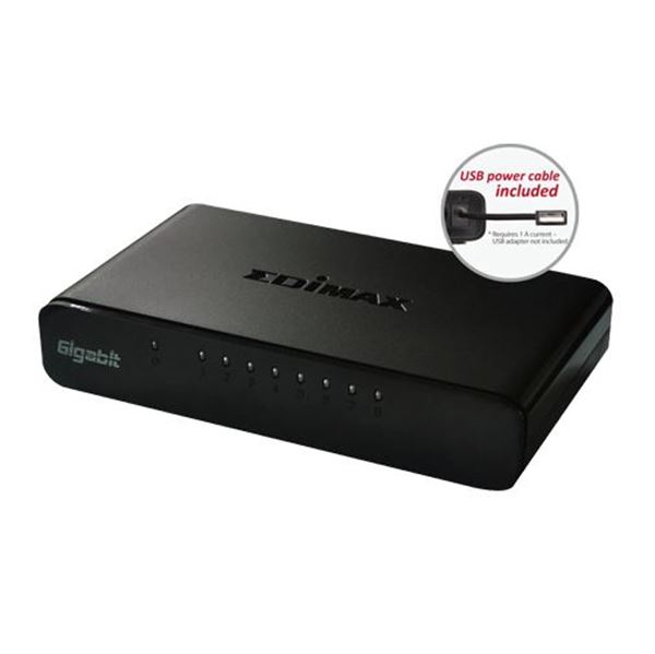 Picture of EDIMAX 8 Port 10/100/1000 Gigabit Desktop Switch. Full Duplex.