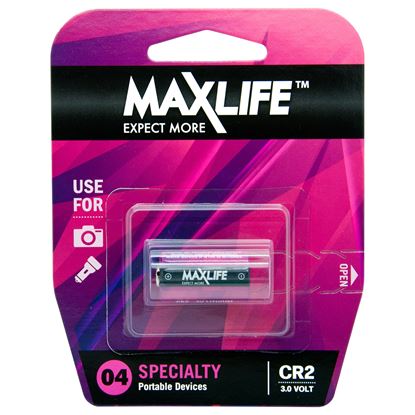Picture of MAXLIFE CR2 Lithium 3V Battery. 1Pk.