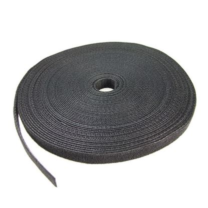 Picture of DYNAMIX Hook & Loop Roll 20m x 12mm dual sided, BLACK colour
