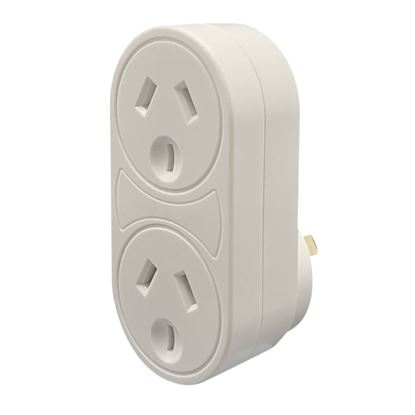 Picture of JACKSON Vertical Double Adaptor with 4,500A Surge Protection.