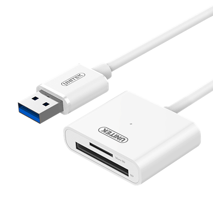 Picture of UNITEK USB 3.0 SD/Micro SD Card Reader. Read & Write 2 Cards