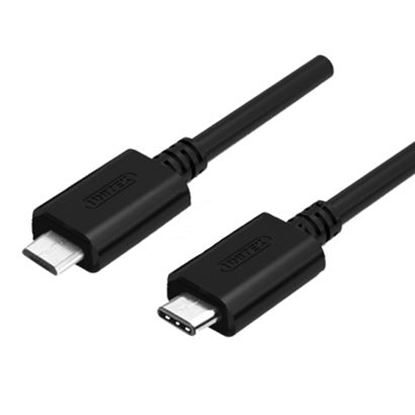 Picture of UNITEK 1m USB 2.0 USB-C Male to Micro-B Male, OD: 2.8mm,