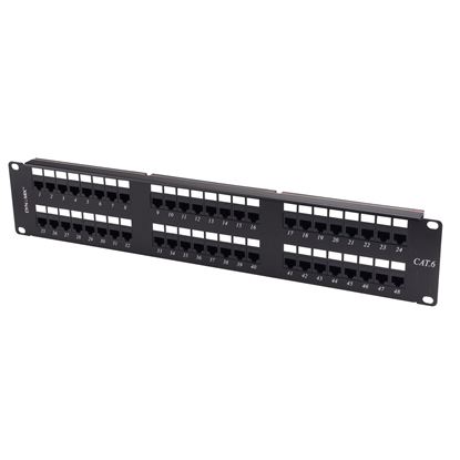 Picture of DYNAMIX 48 Port 19' Cat6 UTP Patch Panel T568A & T568B Wiring.