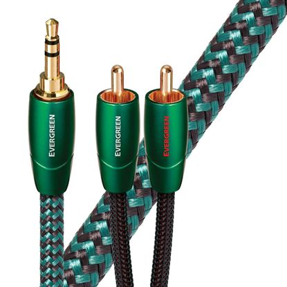 Picture of AUDIOQUEST Evergreen .6M 3.5mm to 2 RCA. Solid Long Grain Copper