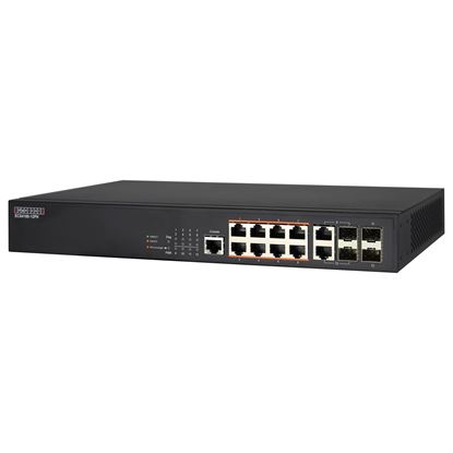 Picture of EDGECORE 8 Port Gigabit PoE Managed Switch. Power Budget: 180W.