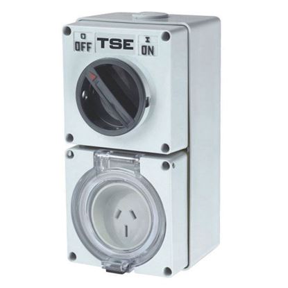 Picture of TRADESAVE Switched Outlet 4 Pin 50A Round, IP66 Stainless