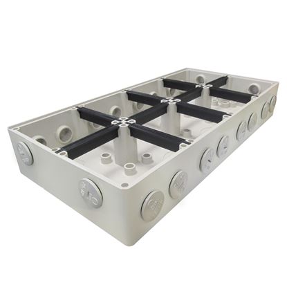 Picture of TRADESAVE Mounting Base 8 Gang IP66, Stainless Steel Cover