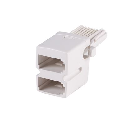 Picture of DYNAMIX BT Telephone Jack Double Adaptor. 6 Wire